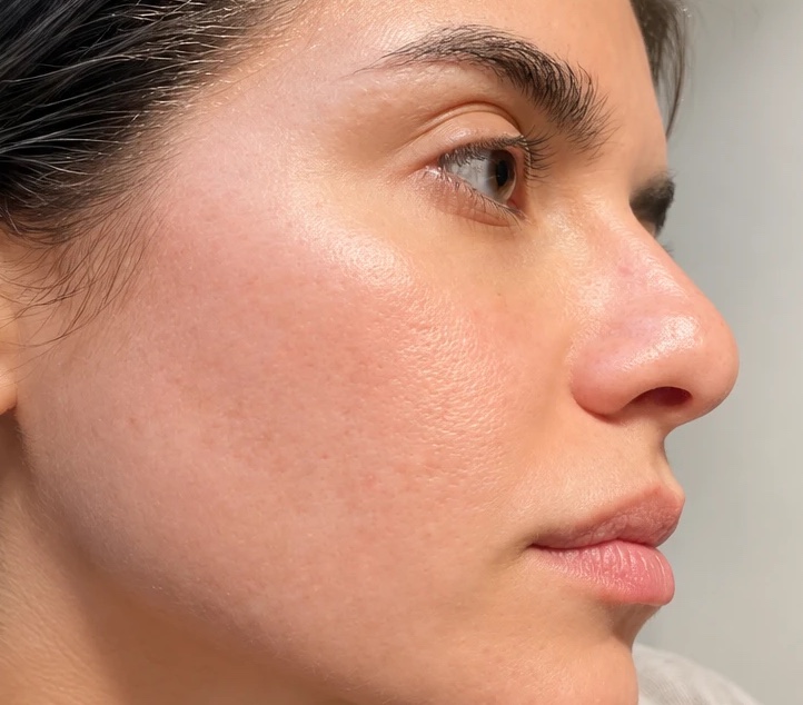 After microneedling with PRP at Beauty Bungalow — tone & glow