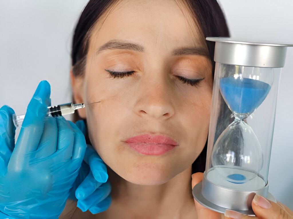 A dermal filler treatment at Beauty Bungalow in Tustin