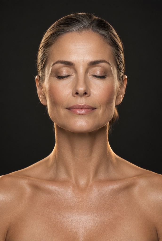 Face, jawline, neck and chest areas treated with XERF skin tightening at Beauty Bungalow